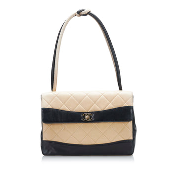 Chanel Bicolor Leather Shoulder Bag