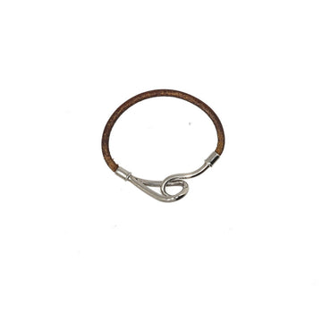 HERMES Jumbo Bracelet in Brown Leather