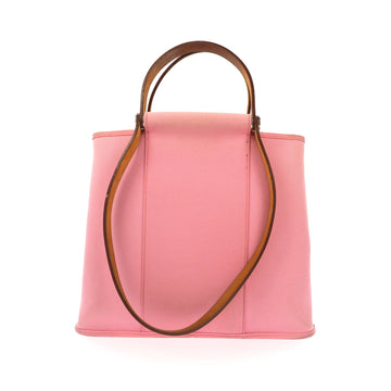 HERMES Cabag Handbag in Pink Fabric