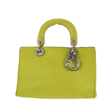 CHRISTIAN DIOR Lady Dior Handbag in Green Leather