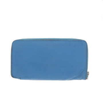 HERMES Silk'in Wallet in Blue Leather
