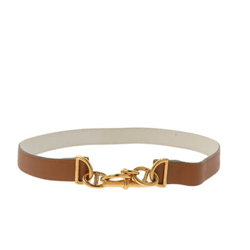 HERMES Chaine D'Ancre Belt in Brown Leather