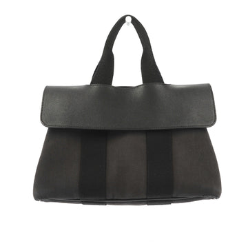 HERMES Valparaiso Handbag in Black Fabric