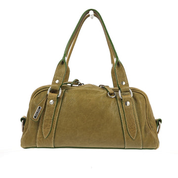 MIU MIU Shoulder Bag in Green Leather