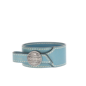 HERMES Limited Edition Artemis Bracelet in blue leather