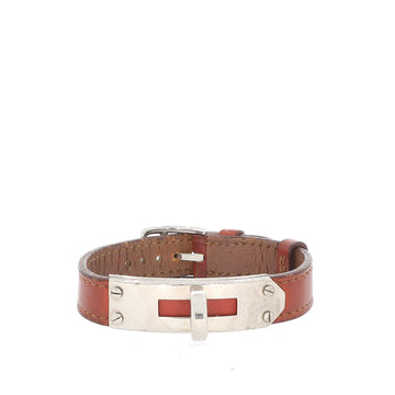 HERMES Kelly Bracelet in Brown Leather