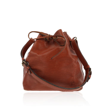 LOUIS VUITTON Noe Shoulder Bag in Brown Leather