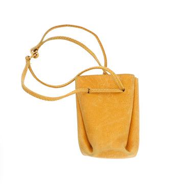 HERMES Pouch in Yellow Leather
