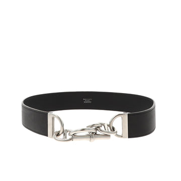 HERMES Chaine D'Ancre Belt in Black Leather