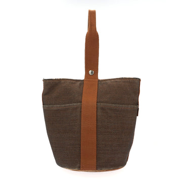 HERMES Handbag in Brown Fabric