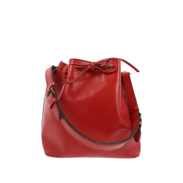 LOUIS VUITTON Noe Shoulder Bag in Red Leather