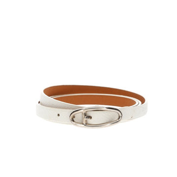 HERMES Bracelet in White Leather