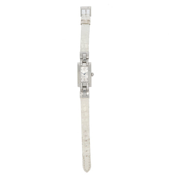 JAEGER-LECOULTRE Ideale steel watch set with diamonds with mother-of-pearl dial