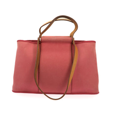 HERMES Cabag Handbag in Pink Fabric