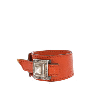 HERMES Artemis Bracelet in Orange Leather