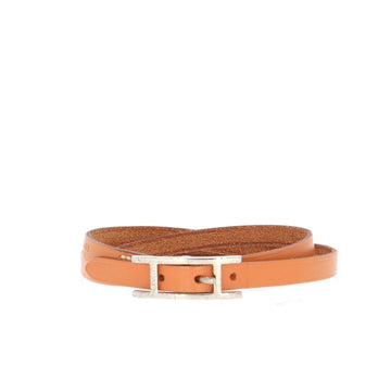 HERMES Hapi Bracelet in Beige Leather