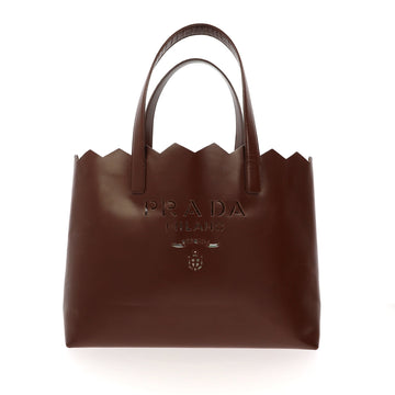 PRADA Shoulder Bag in Brown Leather