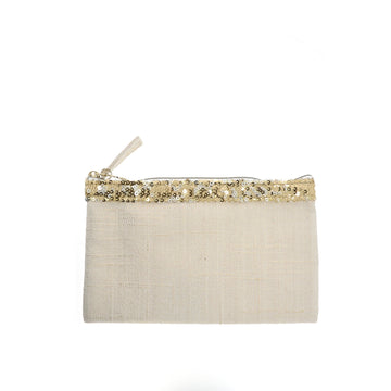 CHRISTIAN DIOR Pouch in White Fabric