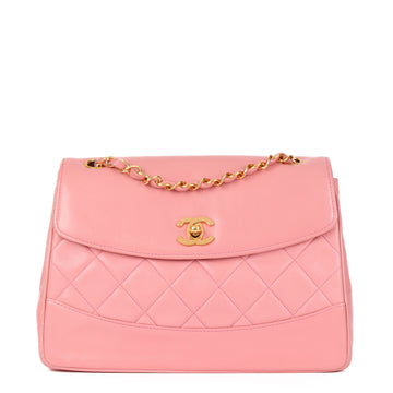 Chanel Pink Quilted Lambskin Vintage Medium Classic Single Flap Bag