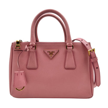 PRADA Mini Galleria shoulder bag in pink leather