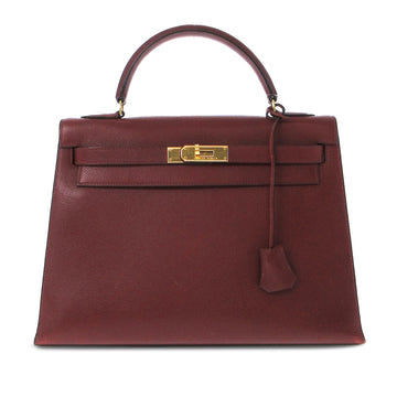 HERMES 1990 Courchevel Kelly Sellier 32 Satchel