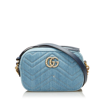 Gucci Pearly GG Marmont Matelasse Crossbody Bag