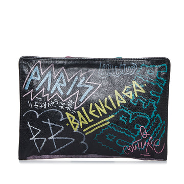 BALENCIAGA Graffiti Bazar Clutch Bag