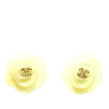CHANEL CC Camellia Clip-On Earrings Costume Earrings