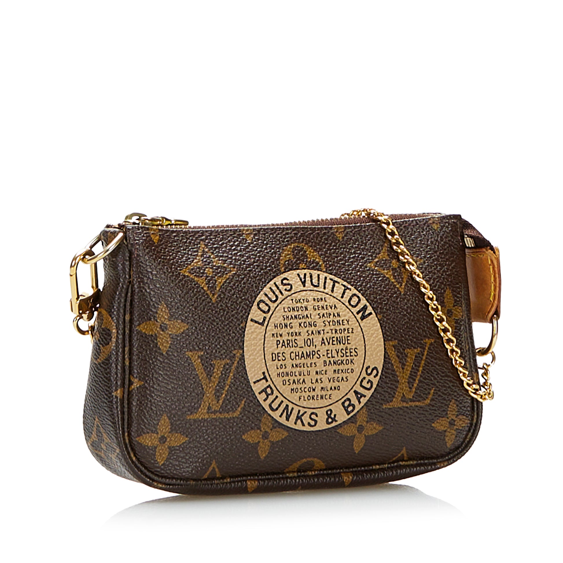 Brown Louis Vuitton Monogram Trunks and Bags Mini Pochette Accessoires  Crossbody Bag