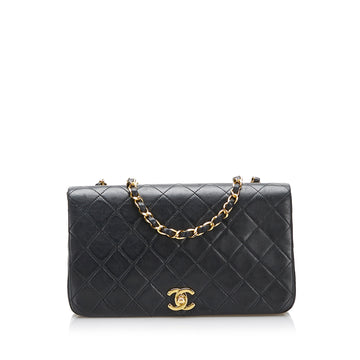 Chanel Lambskin CC Full Flap Shoulder Bag