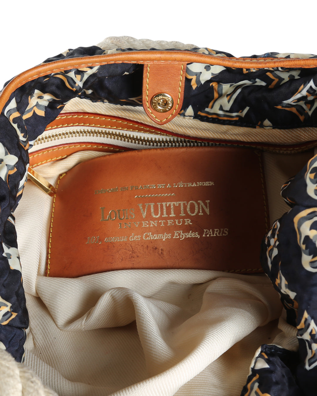 LOUIS VUITTON Navy Blue Monogram Nylon Limited Edition Bulles MM Bag