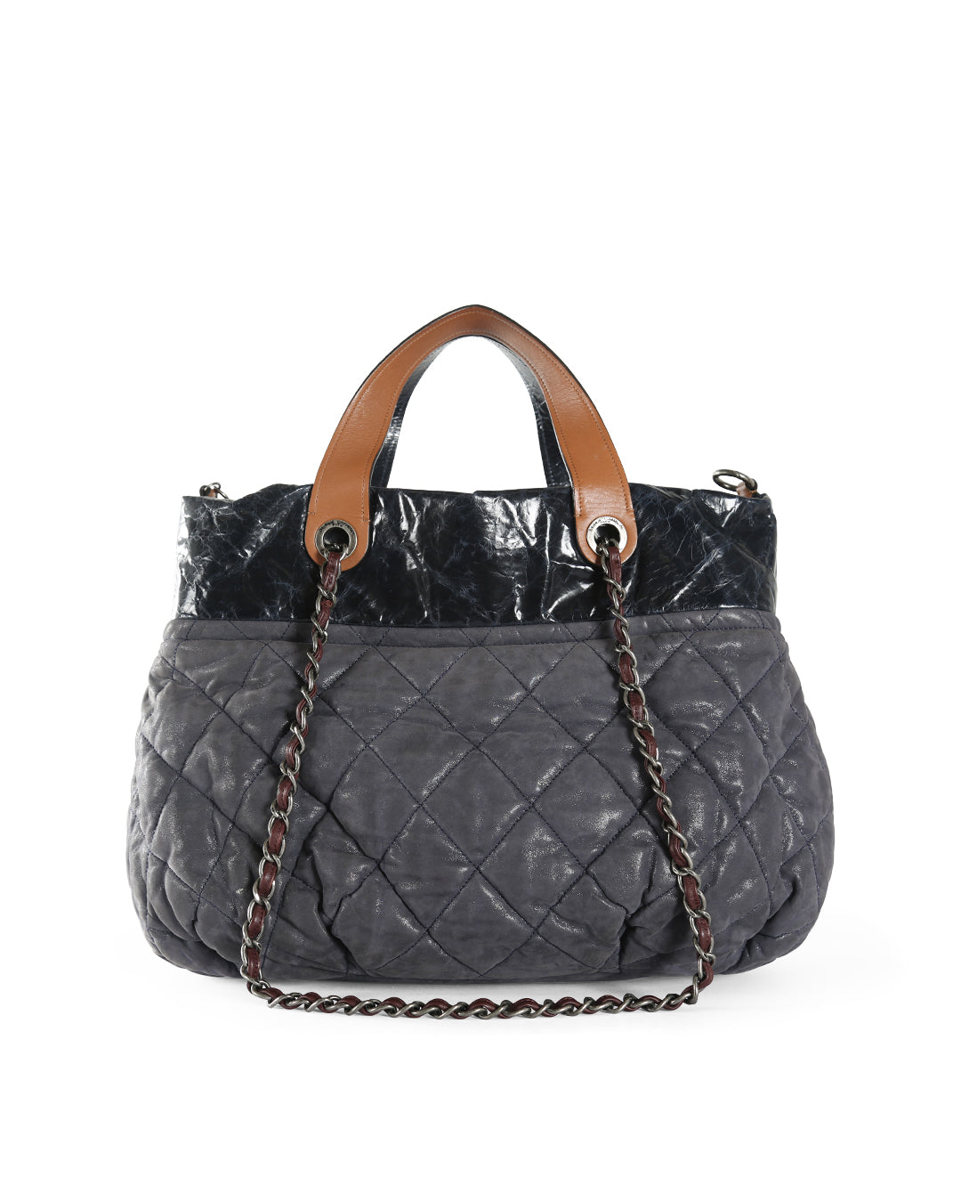 Chanel Iridescent Calfskin Quilted In The Mix Tote Navy – Beccas Bags
