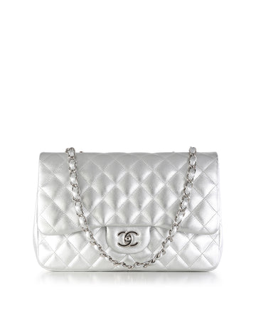 Chanel Rock in Moscow Grey Abstract Print Nylon Accordion Flap Bag