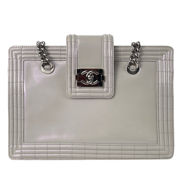 Chanel CHANEL Diagonal Shoulder Bag Matelasse Camellia Leather/Metal Greige/ Gold/Gray Women's e55934a