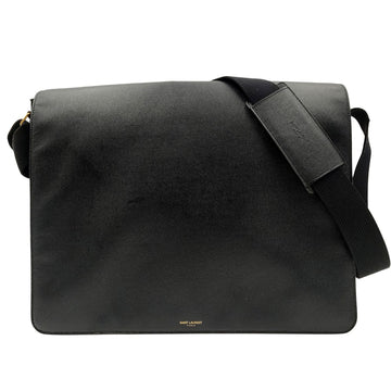 SAINT LAURENT Saint Laurent business shoulder bag in black leather