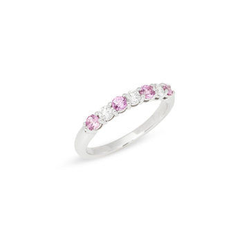 Tiffany & Co Embrace Pink Sapphire and Diamond Eternity Ring