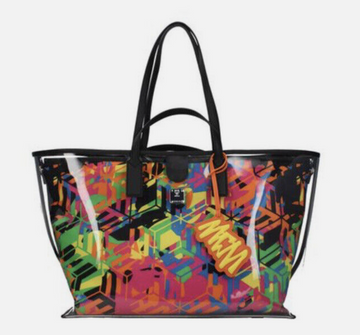 MCM Brand New 2 in 1 Clear PVC Colorful Tote