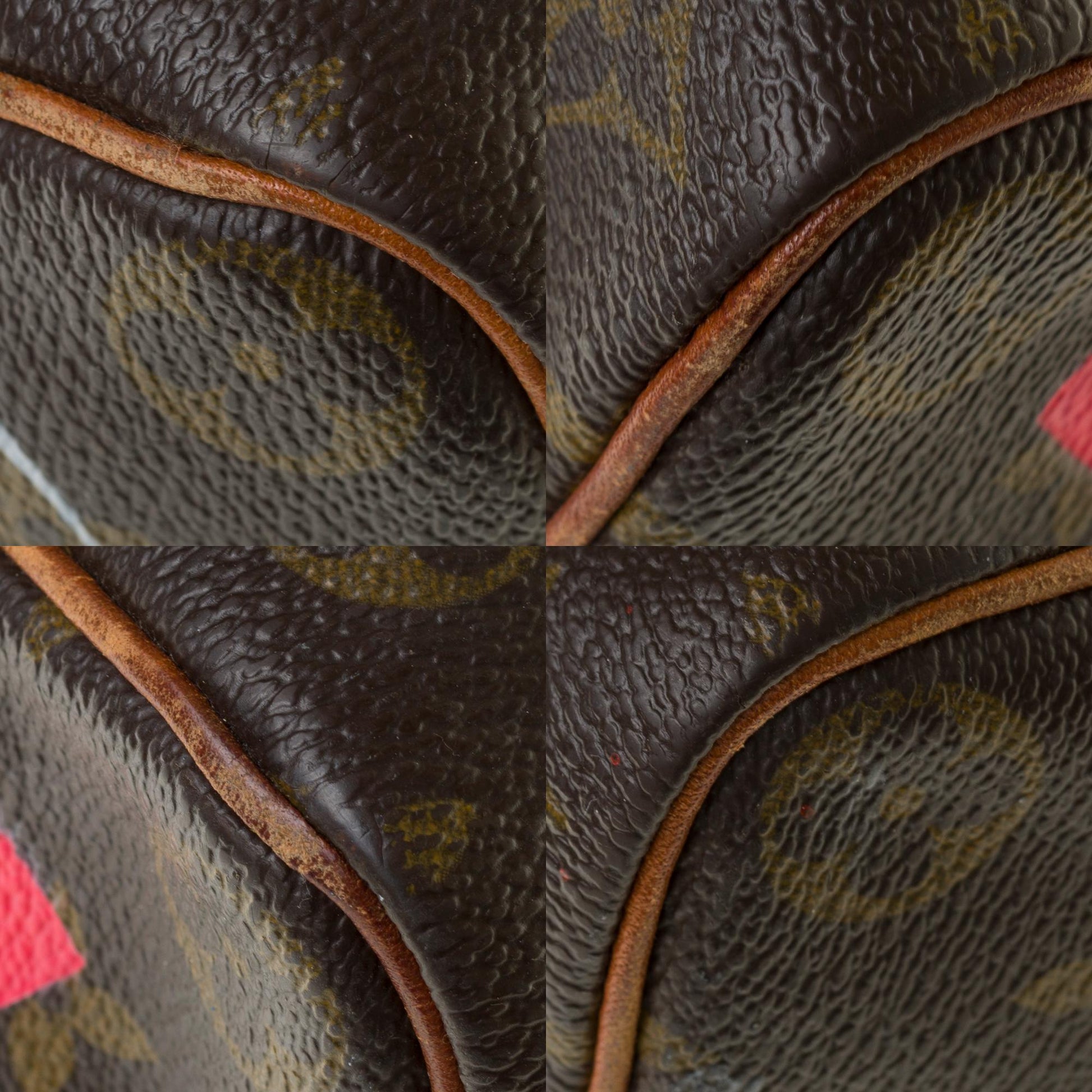 Louis Vuitton Speedy 35 handbag in Monogram canvas customized Lovely  Audrey  For Sale at 1stDibs