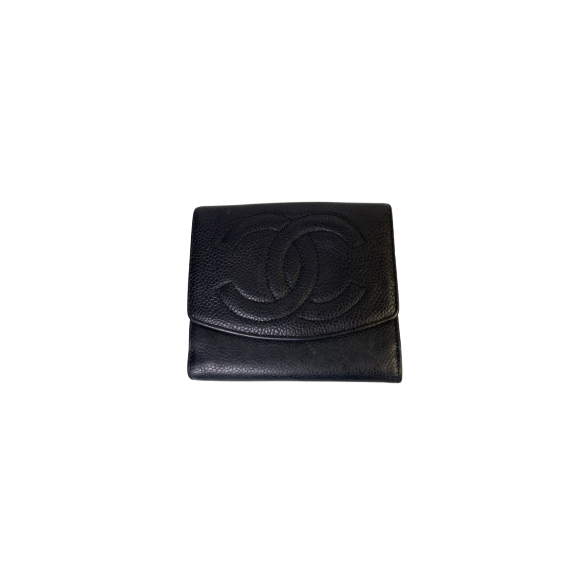 Authentic Chanel trifold wallet (color black) authenticity card