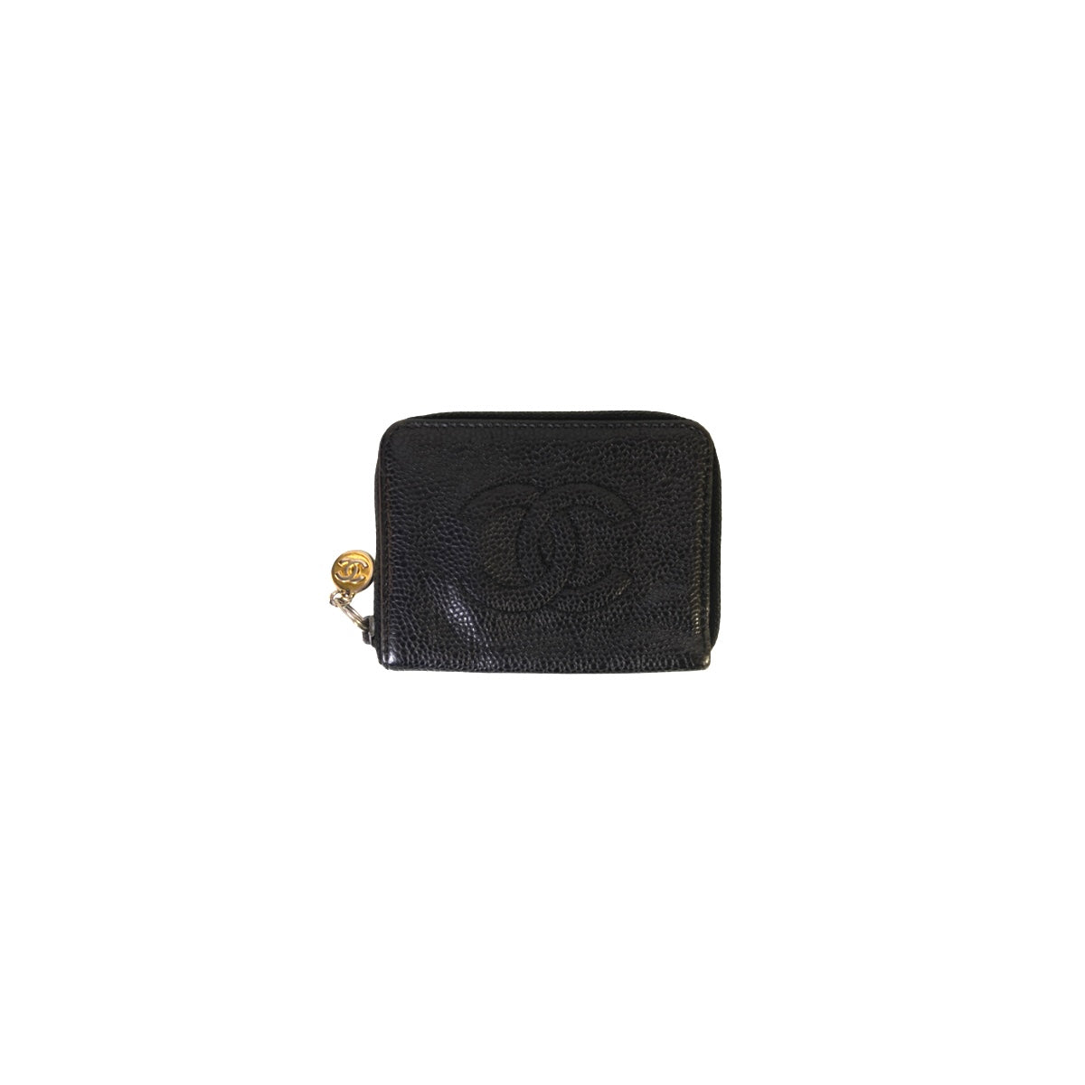 Chanel Key Pouch Interlocking CC Logo Wallet - Black Wallets