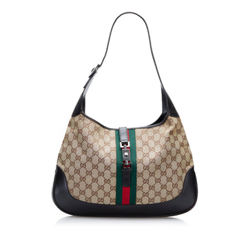 Gucci GG Canvas Web Jackie Shoulder Bag