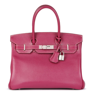 Hermes Tosca & Rose Tyrien Epsom Leather Candy Collection Birkin 30cm Retourne Tote