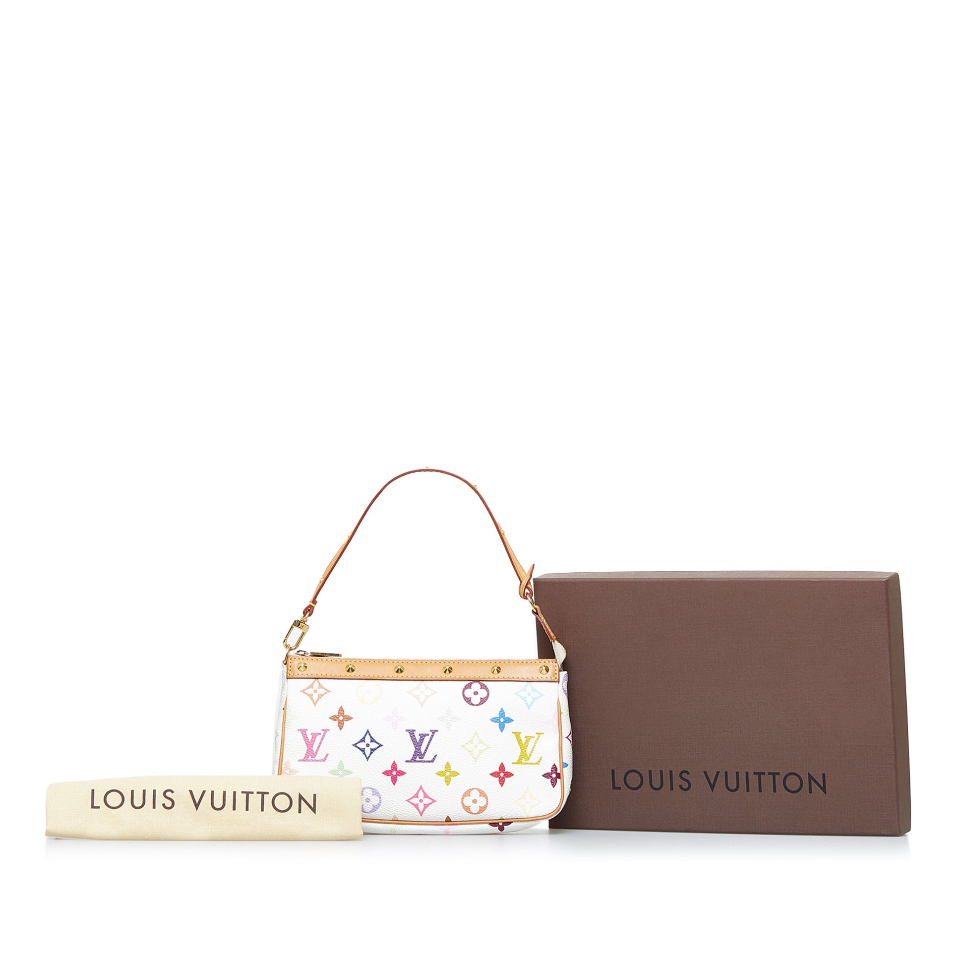 White Louis Vuitton Monogram Multicolore Pochette Accessoires Baguette, RvceShops Revival