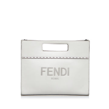 FENDI Mini Logo Debossed Shopper Bag