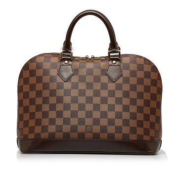 Louis Vuitton Vintage Alma Handbag Damier PM Brown