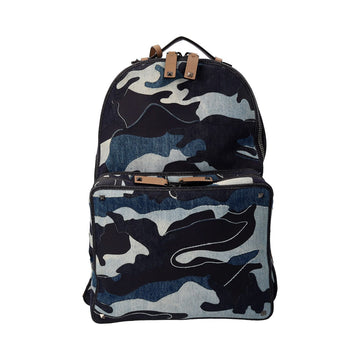 VALENTINO Denim Camouflage Backpack Blue