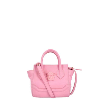 VERSACE Leather Palazzo Crossbody Bag Pink