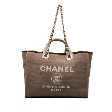 CHANEL Large Deauville Shopping Tote Satchel