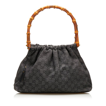 Gucci Bamboo GG Canvas Handbag
