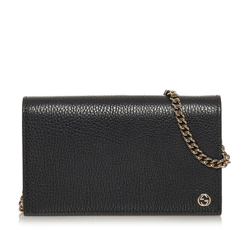 Gucci Betty Leather Wallet on Chain Crossbody Bag
